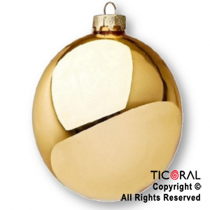 BOLA DE NAVIDAD 15 CM METALIZADO ORO x 1